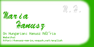 maria hanusz business card